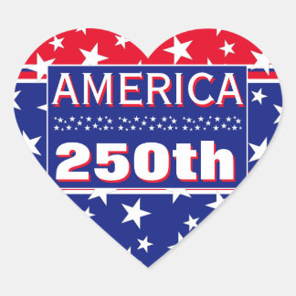 250 AMERIKA HJÄRTFORMAT KLISTERMÄRKE