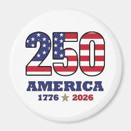 250 Amerika Patriotisk Flaggdesign | 1776 2026  Magnet