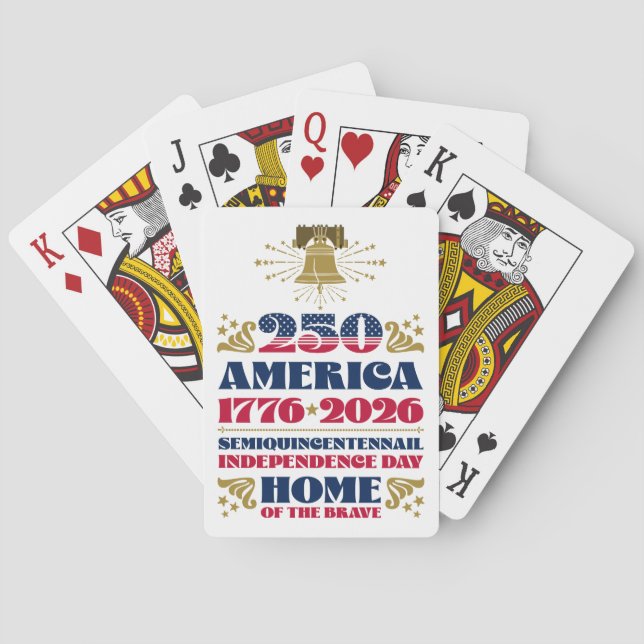 250 Amerikanska Liberty Bell Classic-spelkort Casinokort (Baksidan)
