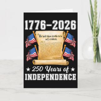 250 amerikanska självständighetsår 1776 2026 USA D Kort