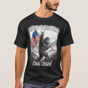 250 år 17762026 Bigfoot Flagga Amerikansk Patrioti T Shirt