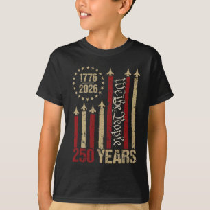 250 år 1776 2026 250-årsjubileum 4:e juli Amerika T Shirt