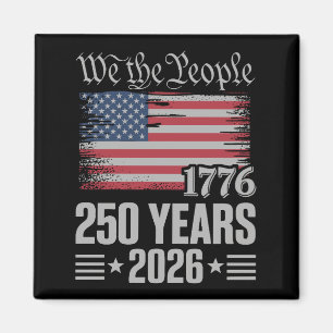 250 år 1776 2026 250-årsjubileum 4:e juli magnet