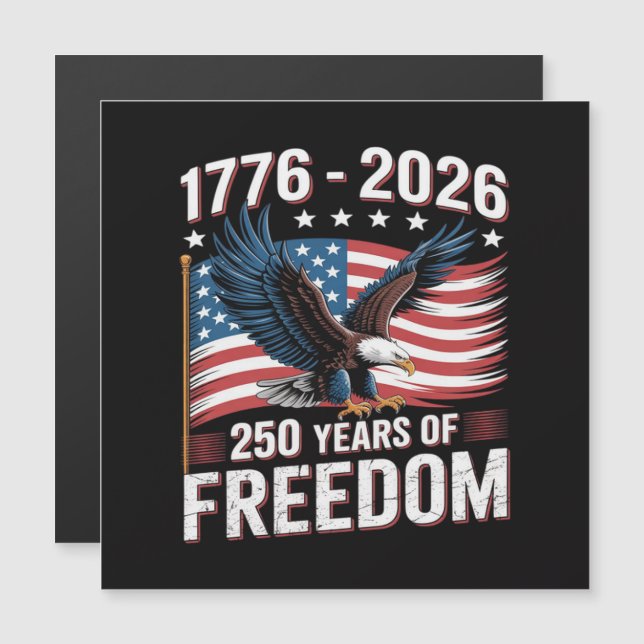 250 år 1776 2026 250-årsjubileum 4 juli  (Fram/baksida)