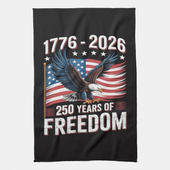 250 år 1776 2026 250-årsjubileum 4 juli kökshandduk (Vertikal)