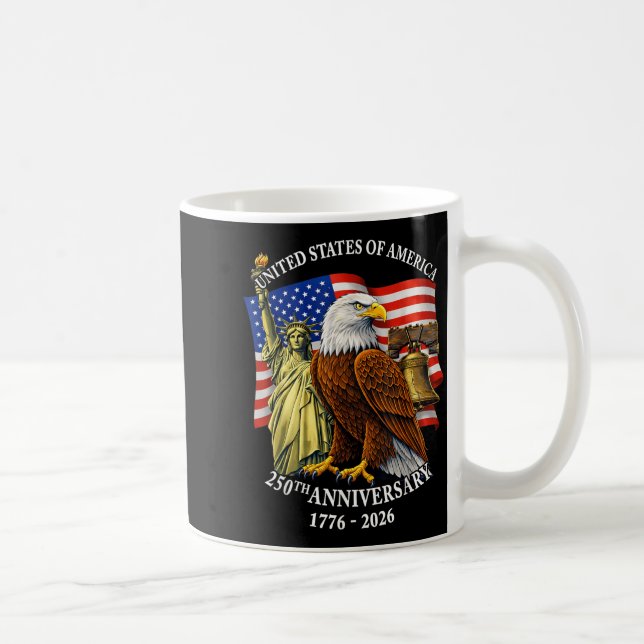 250 år 1776-2026 250-årsjubileum Eagle Liberty Kaffemugg (Höger)