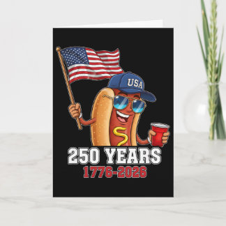 250 år 1776-2026 250-årsjubileum Hotdog Kort