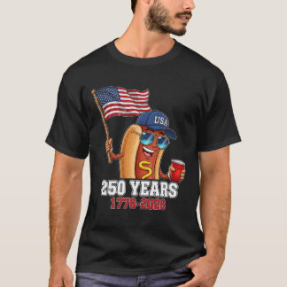 250 år 1776-2026 250-årsjubileum Hotdog T Shirt