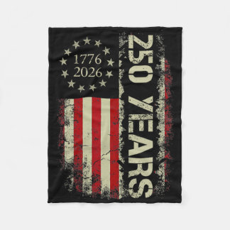250 år 1776-2026 250-årsjubileum Usa Amerikansk Fl Fleecefilt