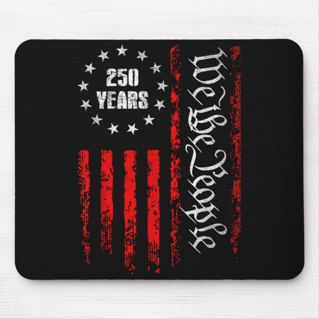 250 år 1776-2026 250-årsjubileum Usa Patriotisk 4 Musmatta (Framsidan)