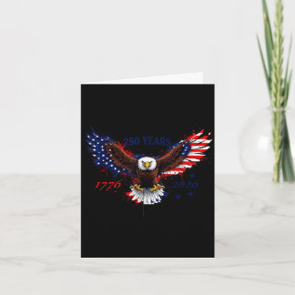 250 år 1776–2026 amerikansk örn patriotisk flagga  kort