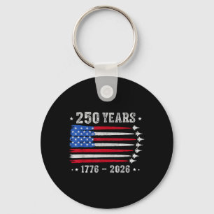 250 år 1776 2026 födelsedag USA för män kvinnor 4e Nyckelring