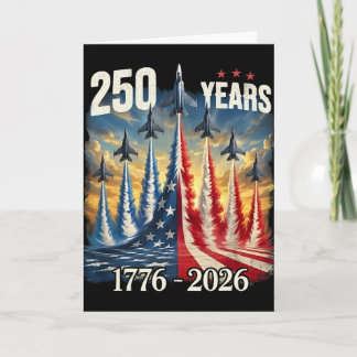 250 år 1776-2026 Jaktplan Usa Flagga 250-årsjubile Kort