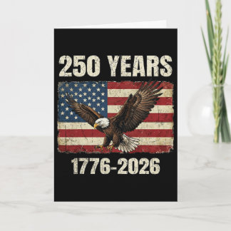 250 år 1776–2026 Örn och flagga Amerikansk patriot Kort