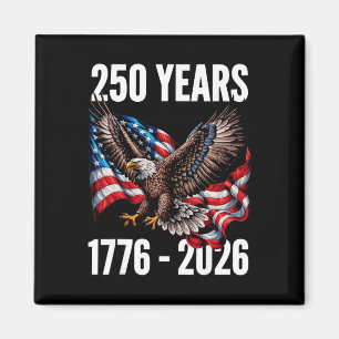 250 år 1776-2026 Patriotisk Örnflagga 2026 _2 Magnet