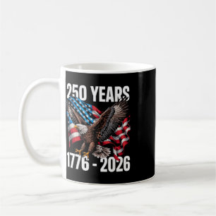 250 år 1776-2026 Patriotisk Örnflagga 2026  Kaffemugg