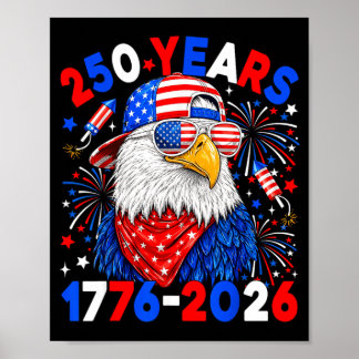 250 år 250-årsjubileum Örn 4:e juli pojkar Poster