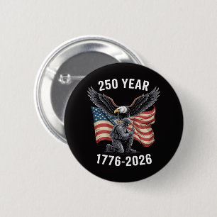 250 år 250-årsjubileum USA 4 juli  Knapp