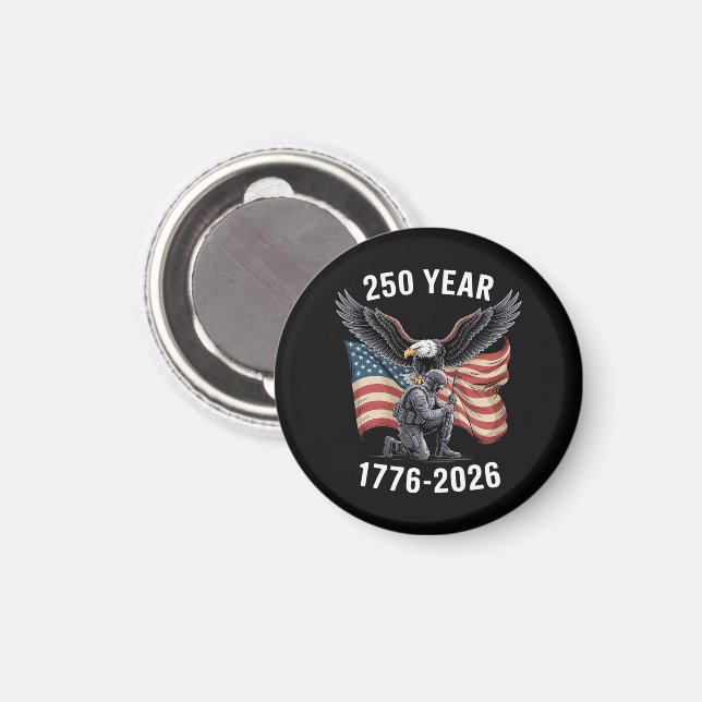 250 år 250-årsjubileum USA 4 juli  Magnet (Front/Back)