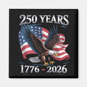 250 år 4 juli Örn USA Flagga 1776 2026 Magnet