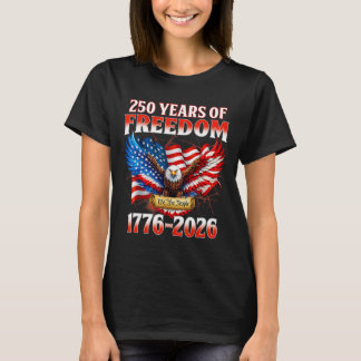 250 år Amerika 1776 2026 250-års USA Födelsedag 4e T Shirt