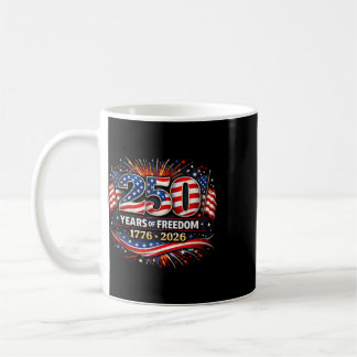 250 år Amerika 1776 2026 250-års USA Födelsedag 4t Kaffemugg