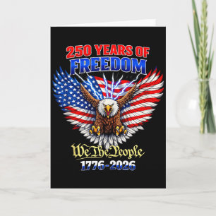 250 år Amerika 1776 2026 250-års USA födelsedag 4t Kort