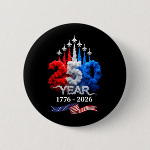 250 år Amerika 1776 2026 250-årsdag 4:e Knapp