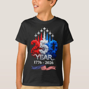 250 år Amerika 1776 2026 250-årsdag 4:e T Shirt