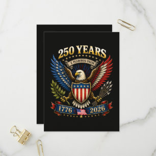 250 år Amerika 1776 2026 250-årsjubileum Inbjudan Vykort
