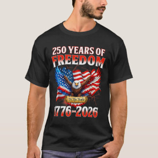 250 år Amerika 1776 2026 250-årsjubileum Usa Födel T Shirt