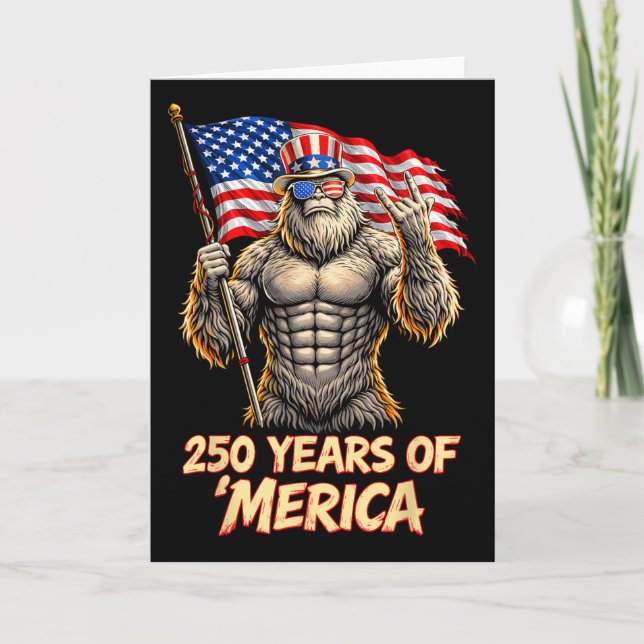 250 år Amerika 1776 2026 250:e 4:e juli stor Kort (Framsida)