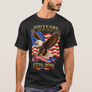 250 år Amerika 1776 2026 250:e USA födelsedag T Shirt