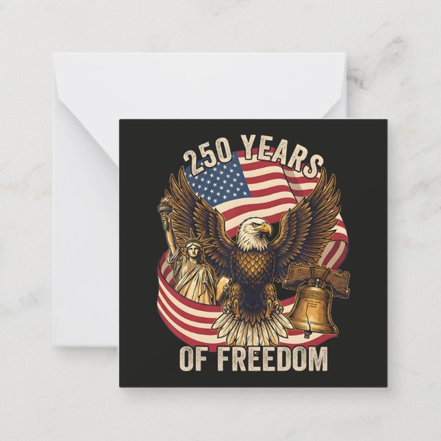 250 år Amerika 1776-2026 Anteckningskort (Baksida)