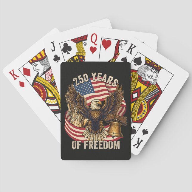 250 år Amerika 1776-2026 Casinokort (Baksidan)