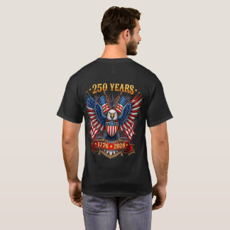 250 år Amerika 1776 2026 Fram- och baksida T Shirt