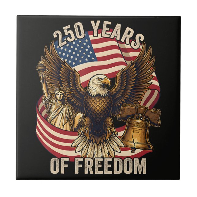 250 år Amerika 1776-2026 Kakelplatta (Framsidan)