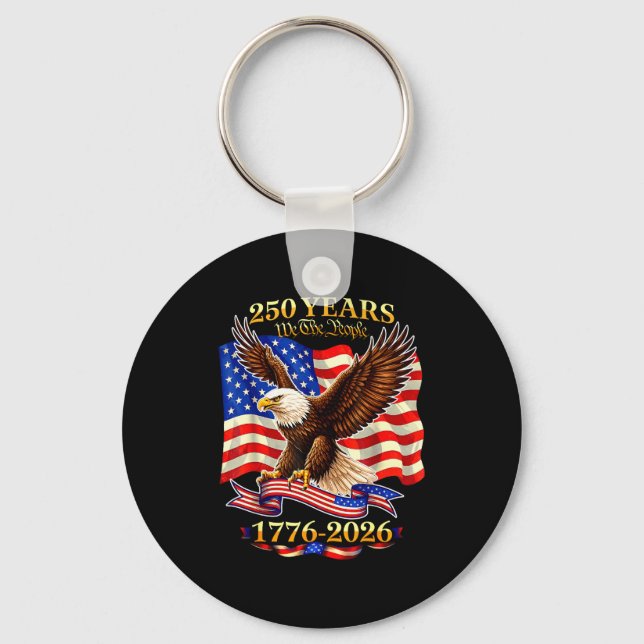 250 år Amerika 1776 2026 Nyckelring (Framsida)
