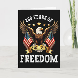 250 år Amerika 1776 2026 Patriotisk 250-årsdag Kort