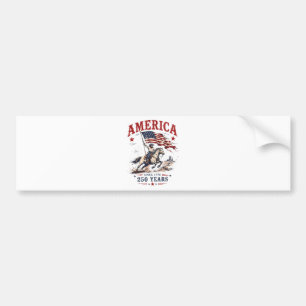 250 år Amerika 1776 2026 Patriotisk Cowboy Bildekal