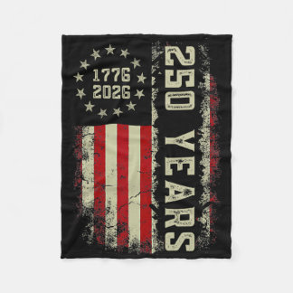 250 år Amerika 1776 2026 Usa Flagga 250-årsjubileu Fleecefilt