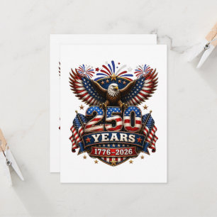 250 år Amerika 250-årsjubileum 4 juli Inbjudningar
