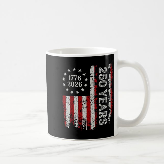 250 år Amerika årsdag 250-årsjubileum för självstä Kaffemugg (Höger)