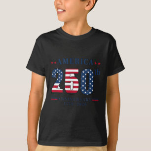 250 år Amerika årsdag 250-årsjubileum för självstä T Shirt