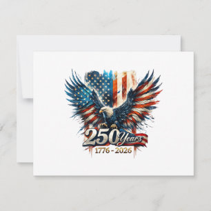250 år Amerika årsdag 250-årsjubileum för självstä Tack Kort
