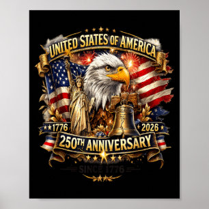 250 år Amerika årsdag 250:e självständigheten Poster
