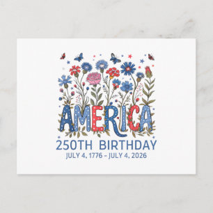 250 år Amerika årsdag USA 250-årsjubileum F Helg Vykort