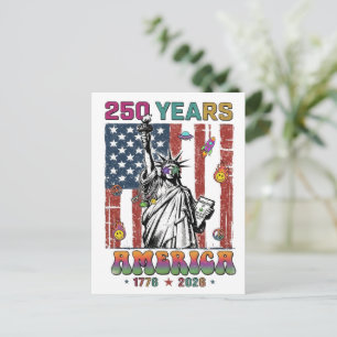 250 år Amerika Fjärde Juli 2026 Patrio Semiqu Vykort