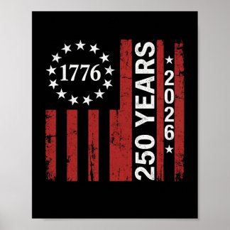 250 år Amerika Jubileum 250-årsjubileum för självs Poster