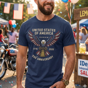 250 år Amerika Jubileum 250-årsjubileum för självs T Shirt
